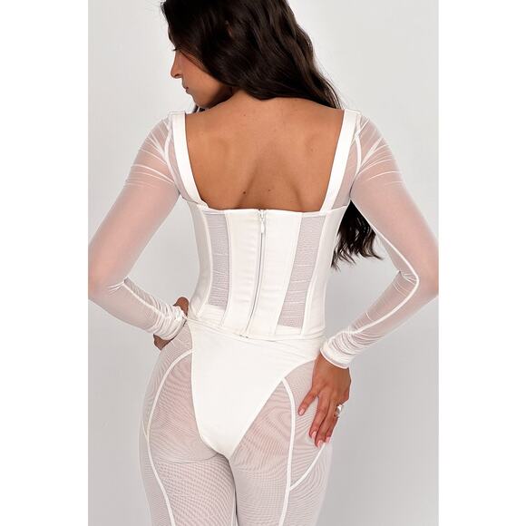 HOUSE OF CB ARAMINTA CORSET TOP WHITE - Picture 2 of 8